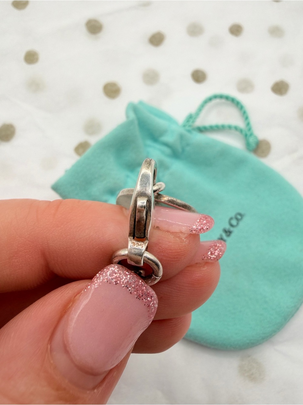 Tiffany & Co. Sterling Silver Oval Tag Bracelet with Blue Pouch - Picture 5 of 5